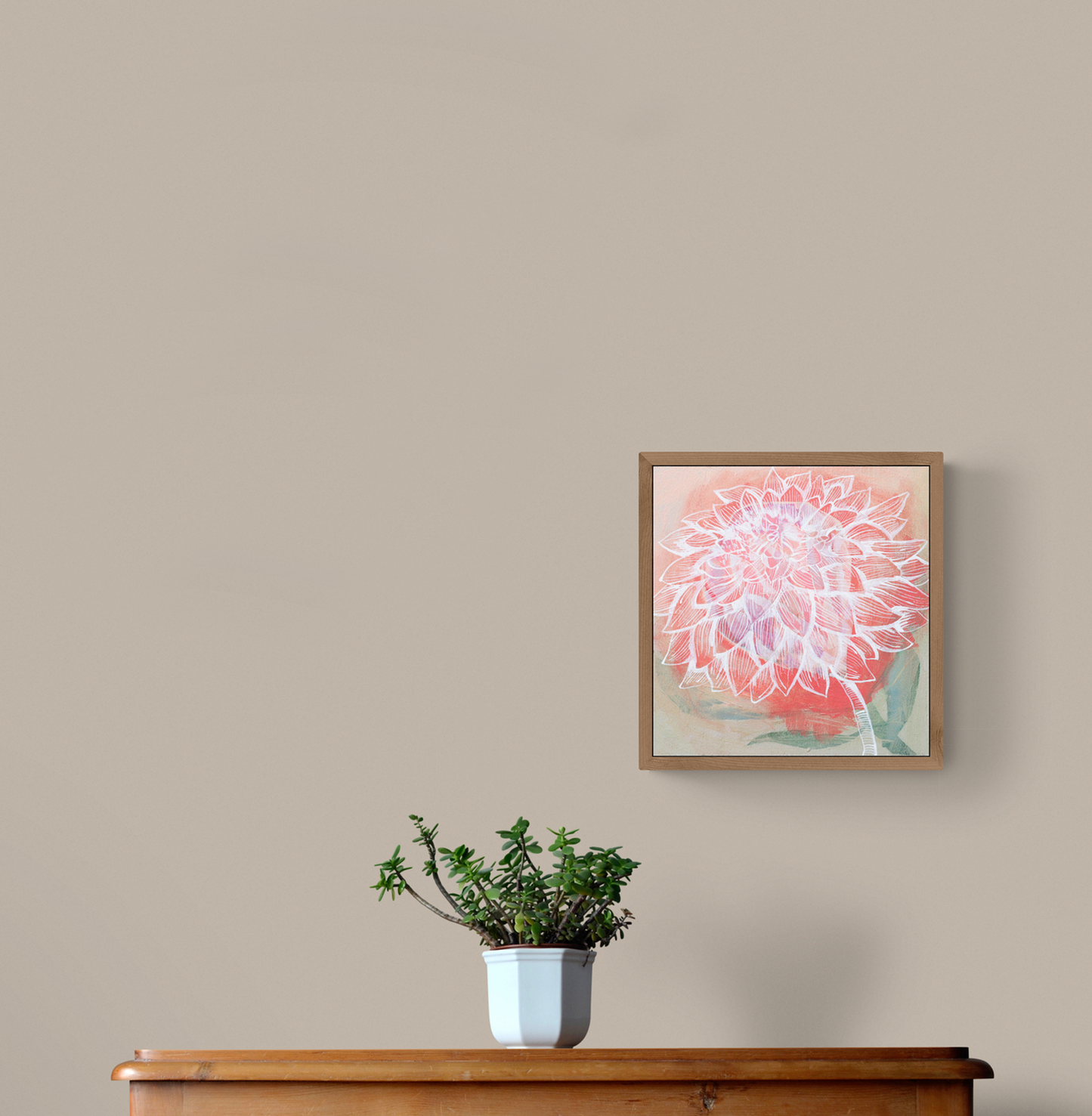 Barb Hodgens artist painting 'Bombay flower' 2024 04