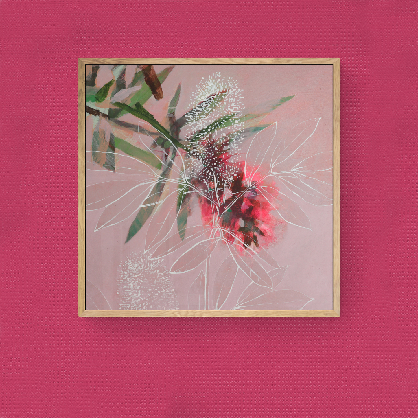 Barb Hodgens artist painting 'bottlebrush whisper' 2024 04