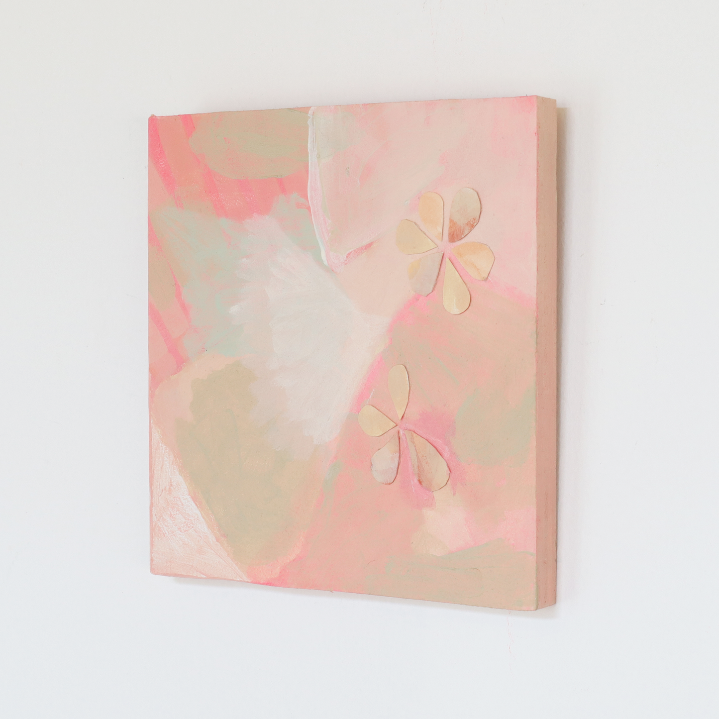 Barb Hodgens artist painting 'confetti blossom' 2023 side view