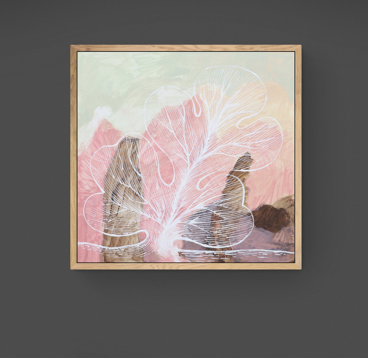 Barb Hodgens artist painting 'petrified memories' 2024 02